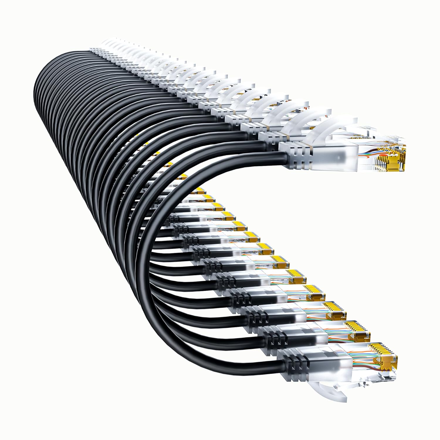 Cat6a Patch Cables 5ft Pack of 24 for High-Speed Networking