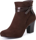 Womens Ankle Boots Casual Fashion Ladies Chunky Heeled Booties Ruiee