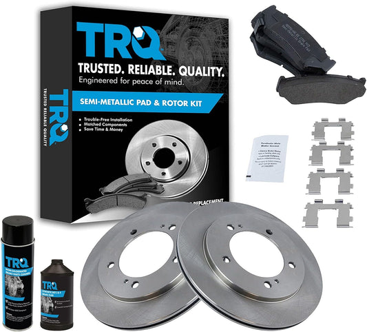 TRQ Front Brake Pad & Rotor Kit for Chevrolet Tracker & Vitara