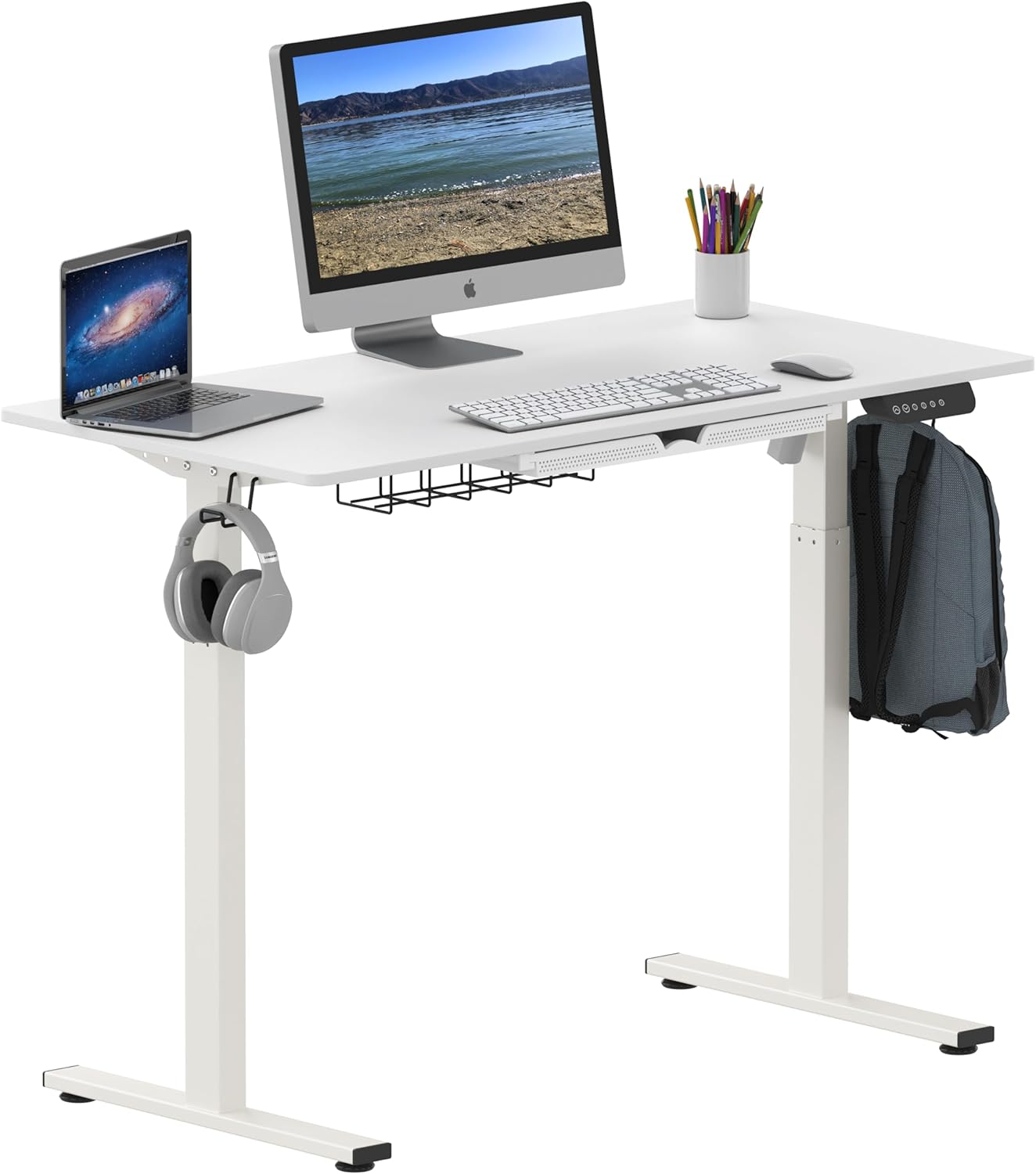 SHW Electric Standing Desk: Memory Preset, Adjustable Height!