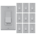 Dimmer Wall Light Switch 10 Pack - Adjustable Flicker-Free Control