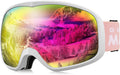 OutdoorMaster Owl Ski Goggles OTG - Clear, Fog-Free Vision for Skiing
