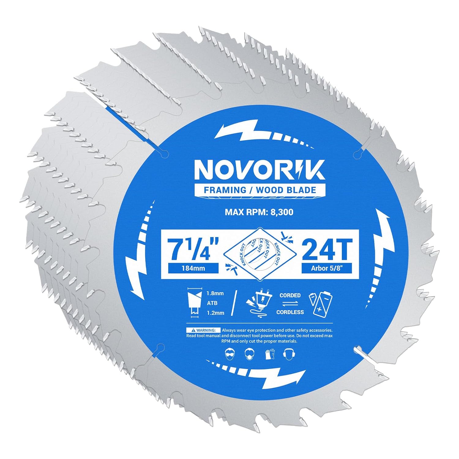 Circular Saw Blade 7-1/4in 24T 10-Pack for Professional Wood Cutting