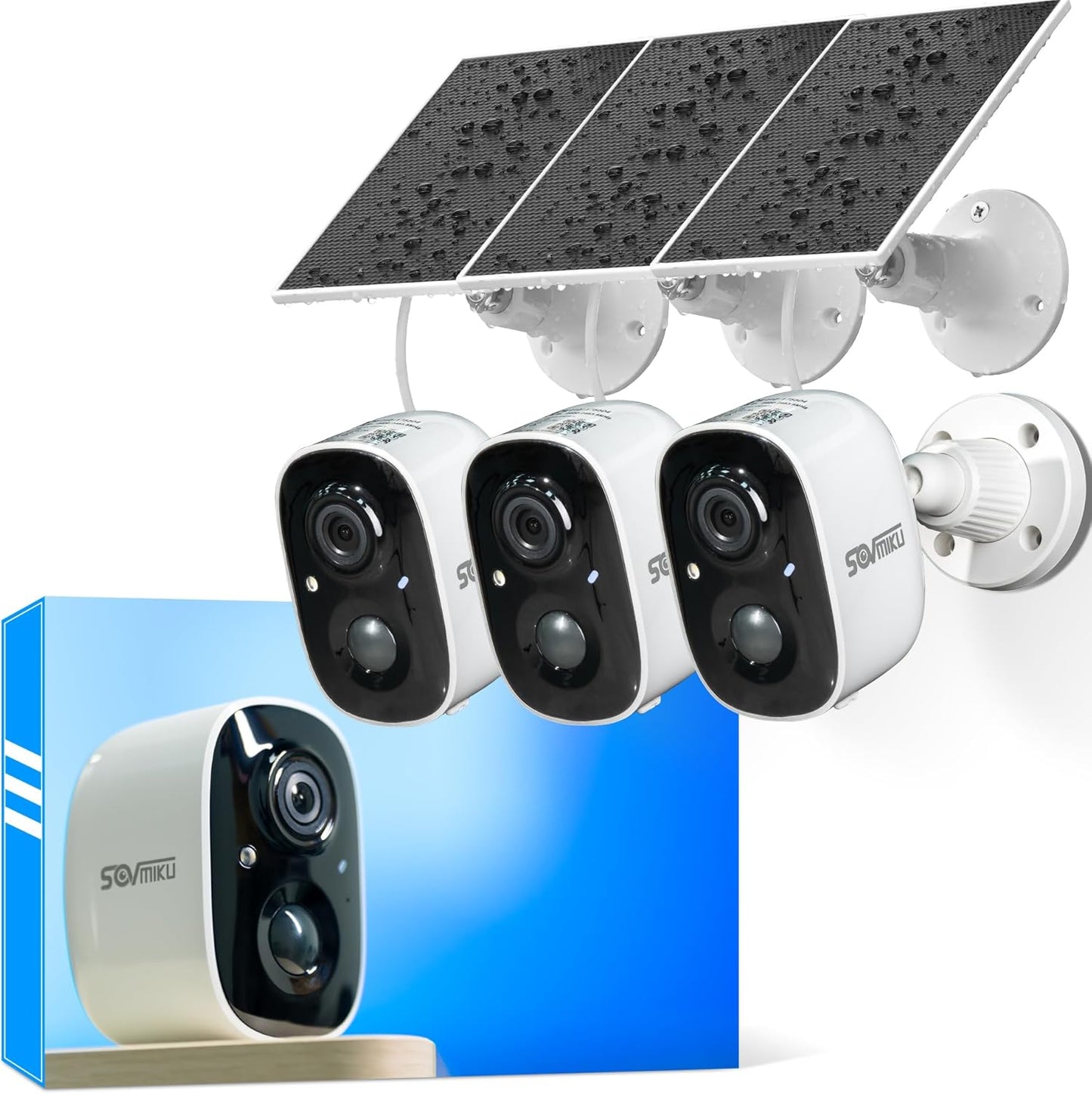 2K Solar Security Camera Wireless Outdoor with Motion Detection