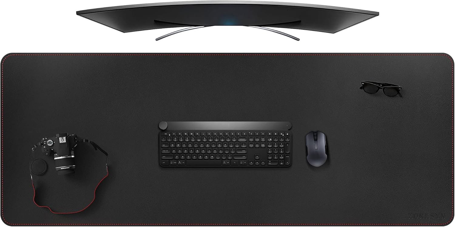ZORESYN Large Office Desk Pad - Waterproof PU Leather Mat