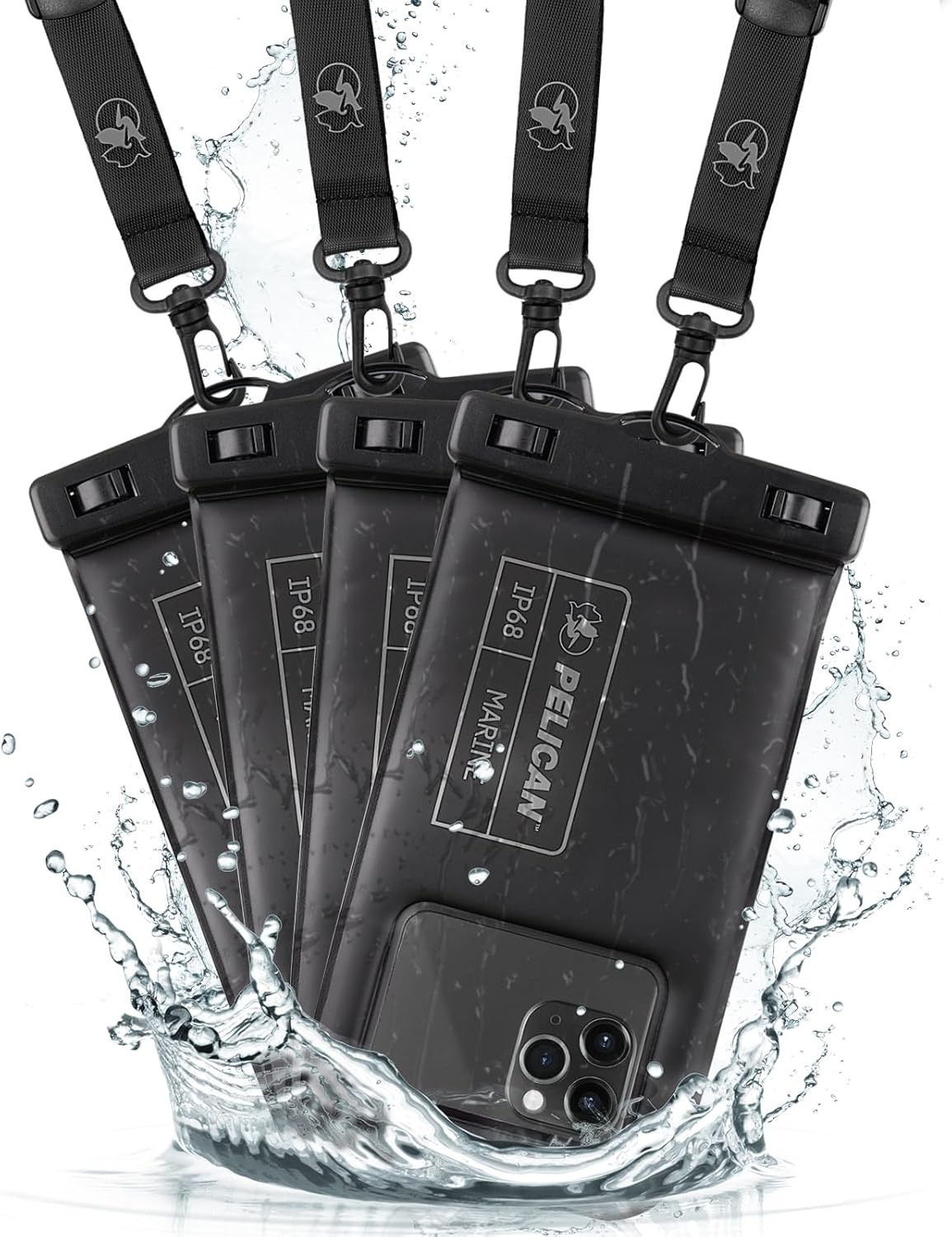 Pelican 4 Pack Marine Waterproof Phone Pouch for All Adventures