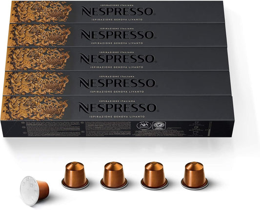 Nespresso Livanto 50-Count Capsules: Rich Medium Roast