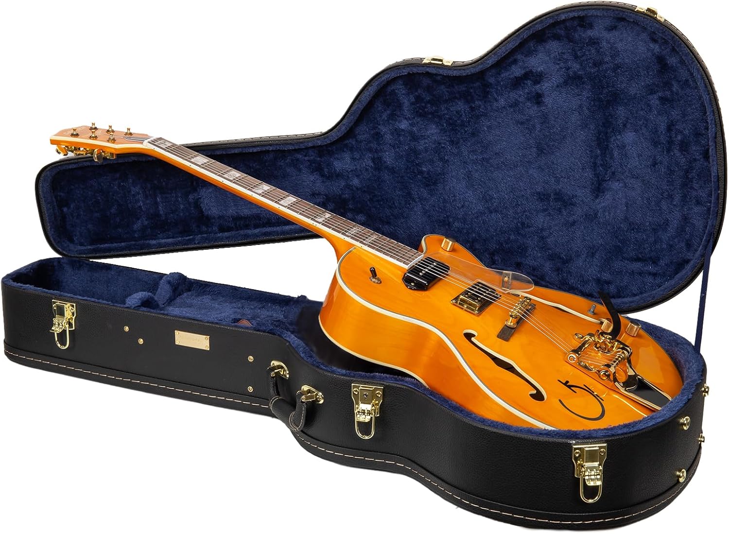 Crossrock Wooden Case for 16in Archtop Guitars - Durable & Stylish