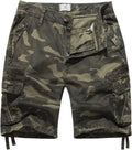 Women's Knee Length Cargo Bermuda Shorts - Multi-Pocket Cotton Twill