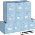 11x11 storage cube bins set of 10 - Foldable fabric organizer cubes