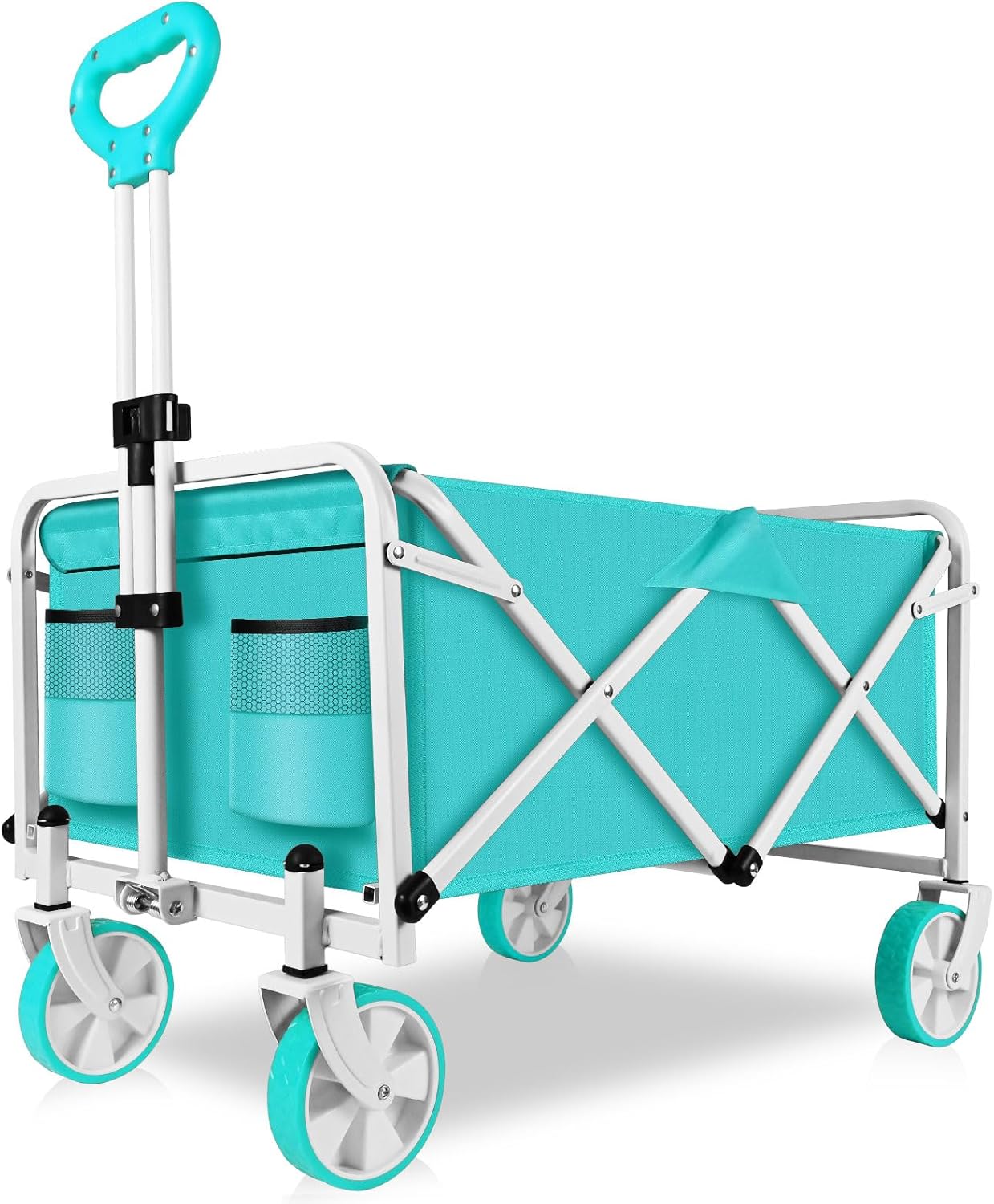 Foldable Beach Wagon Cart - Heavy Duty with Brakes