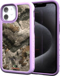 Lilac Blossom Purple Dual-Layer Case for iPhone 13 Mini - Shock Proof