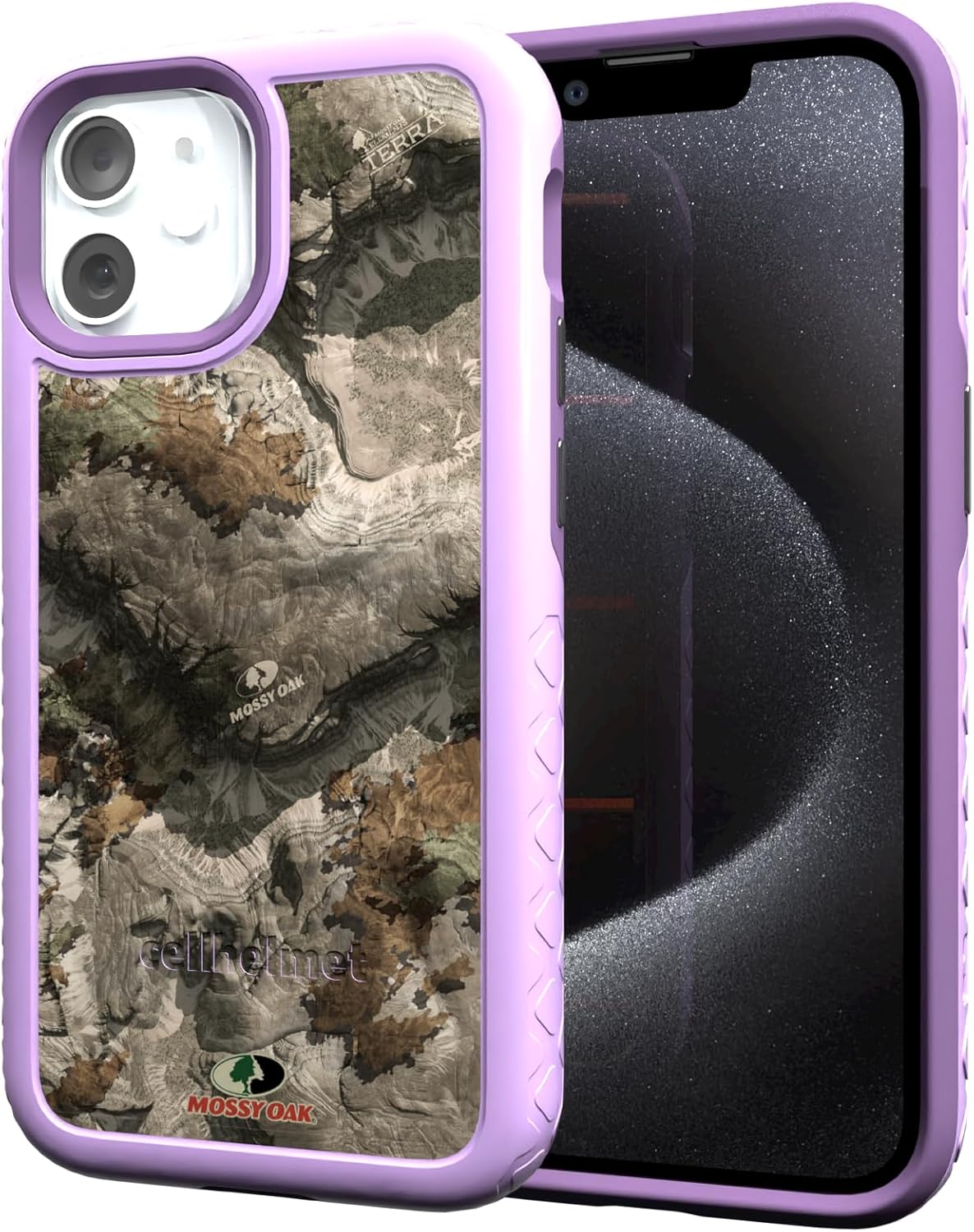 cellhelmet Mossy Oak Dual-Layer Case for iPhone 13 Mini in Lilac