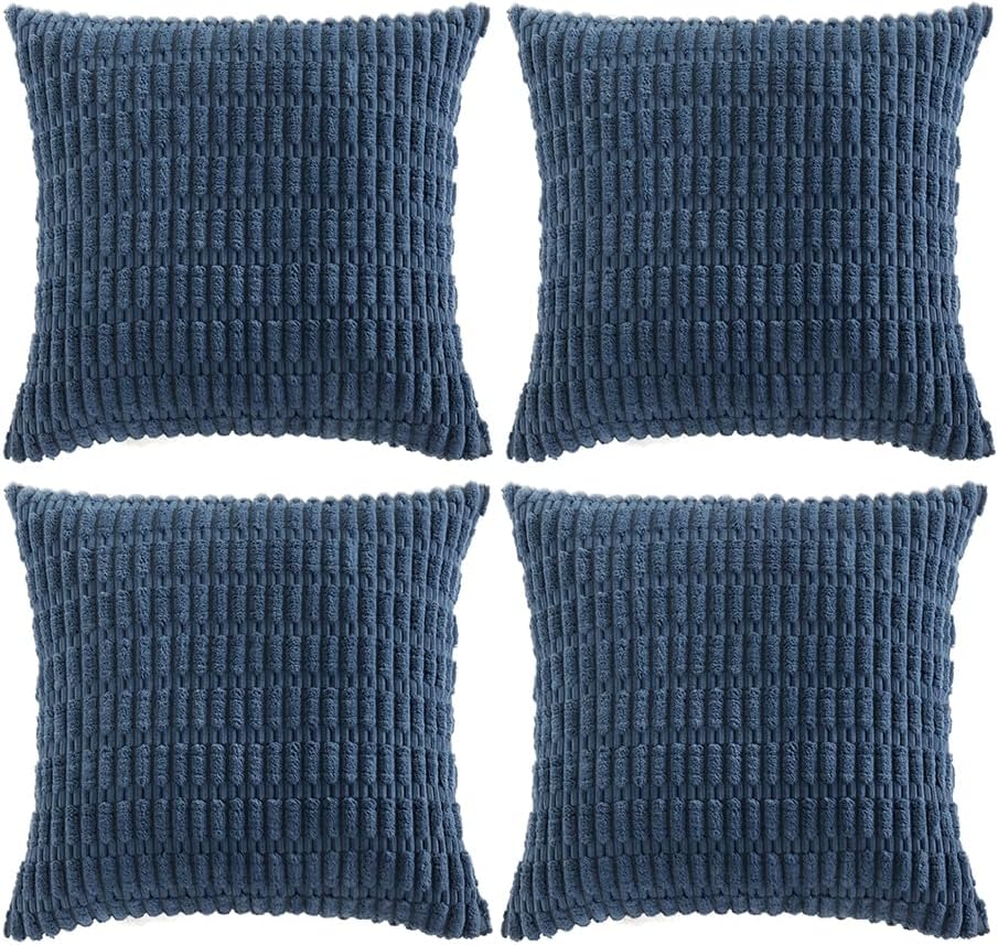 Dusty Blue Decorative Throw Pillow Covers for Cozy Living Room