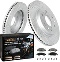 WEIZE Front Disc Brake Pads and Rotors Kit for Truck & Tow