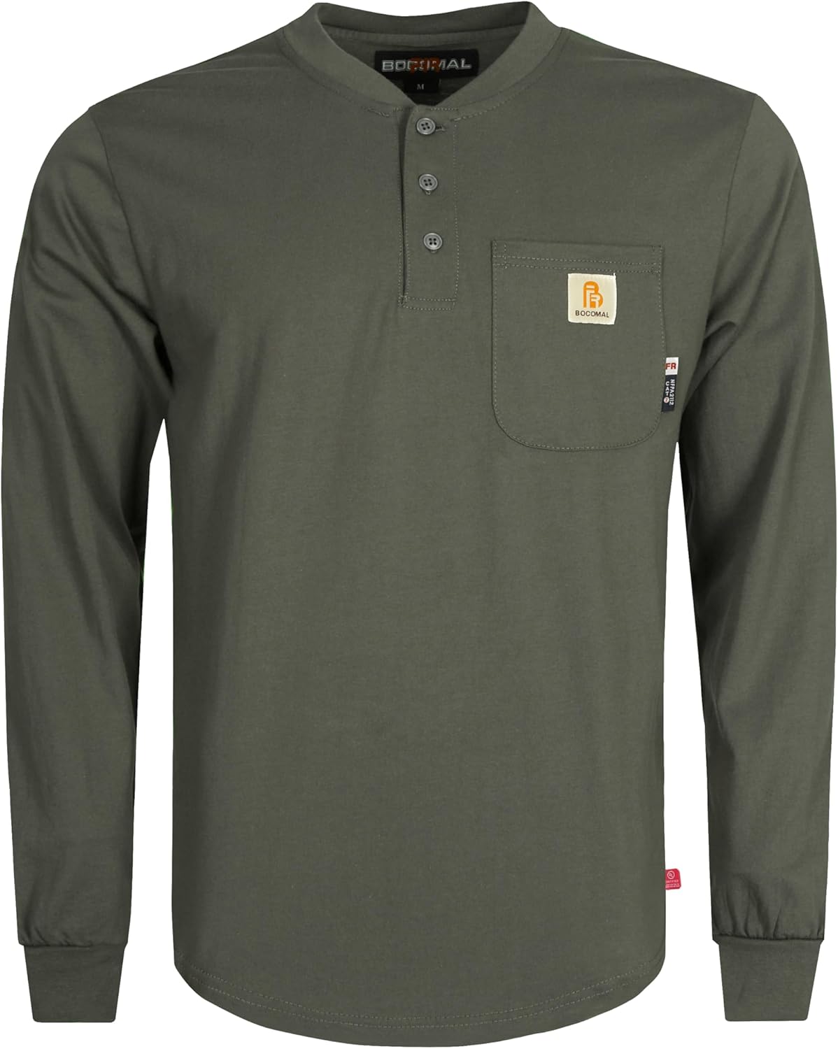 BOCOMAL FR Shirts Lightweight Flame Resistant Long Sleeve Henley