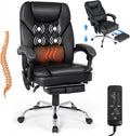 Executive Leather Office Chair with Foot Rest - 400lbs Capacity