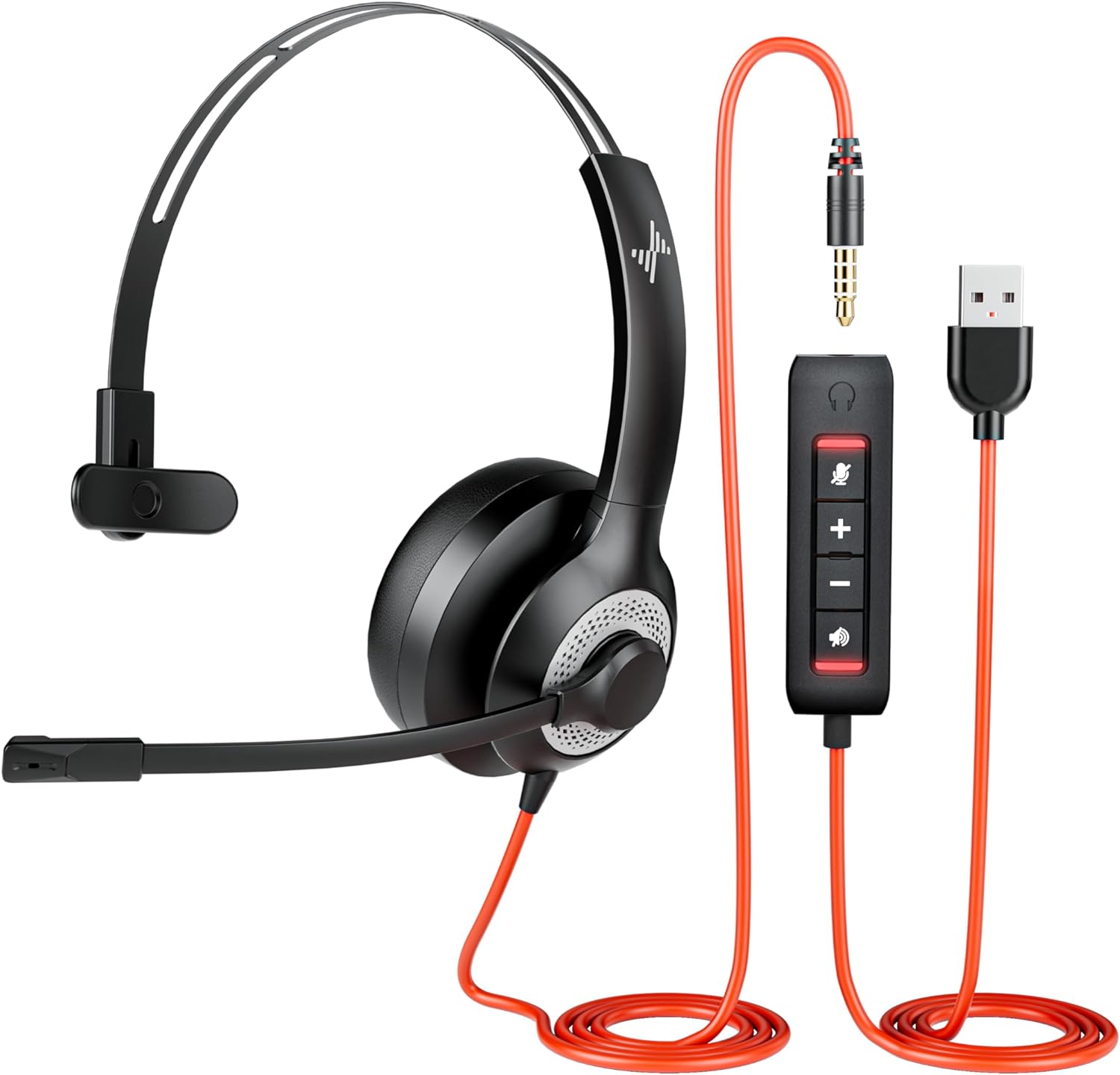 Crystal Clear USB Headset - Perfect for Home Office & Online Classes