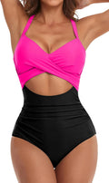 Eomenie One Piece Swimsuit Tummy Control Cutout High Waisted Clothing
