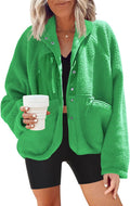 Nirovien Womens Fuzzy Fleece Jacket Button Down Sherpa Coat - Warm so