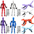 T13 Action Figure 8-Piece Set - Multi-Jointed Robot and Hound Duo