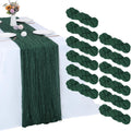 12 Pack Emerald Green Cheesecloth Table Runner 35 x 120 in - Rustic