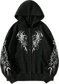 SHENHE Men's Zip Up Graphic Hoodie - Warm, Casual Layer
