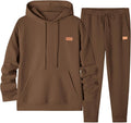 Mens Jacquard 2-Piece Sweatsuit Tracksuit - Hoodie & Joggers