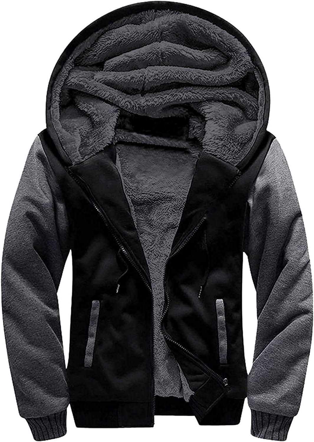 ZITY Men's Sherpa Lined Winter Hoodie