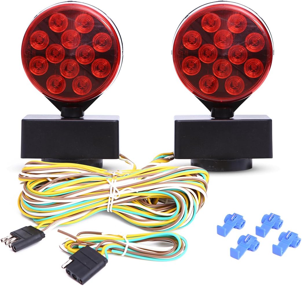 12V LED Magnetic Towing Light Kit for Boat Trailer and RV