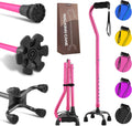 LIXIANG Walking Canes Stabilize Quad Cane for Seniors - Foldable