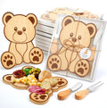 Bear Shaped Cheese Board Set 12 Pack - Baby Shower Prize Favor
