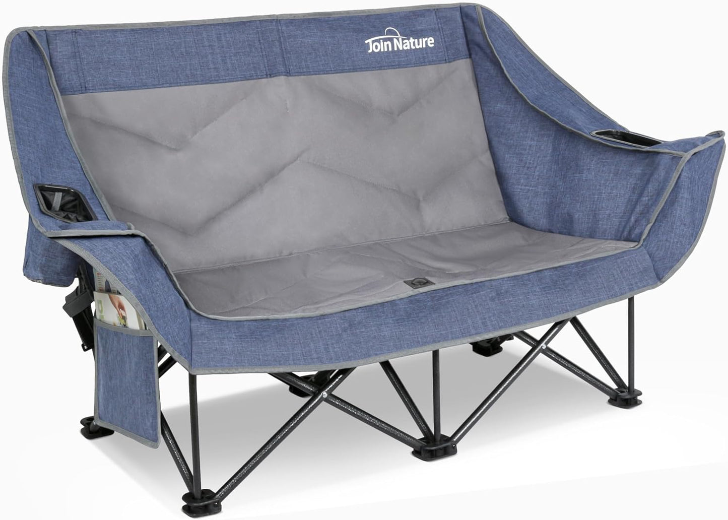 700lbs Capacity Double Camping Chair for 2 Adults - Low-Profile