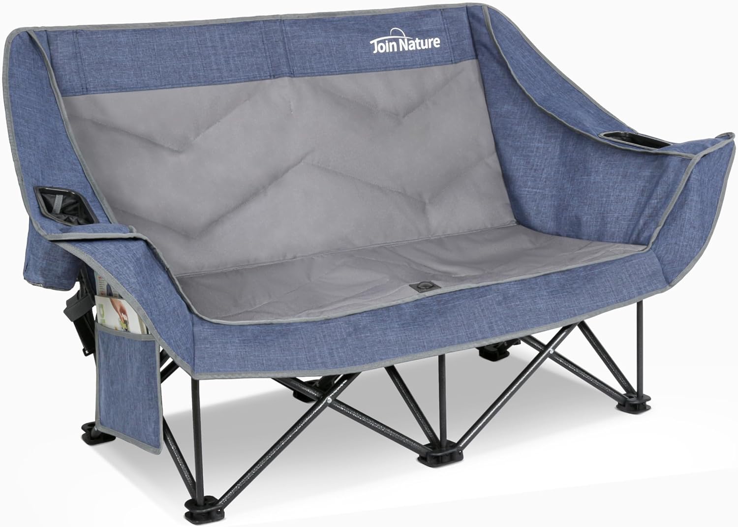 700lbs Capacity Double Camping Chair for 2 Adults - Low-Profile