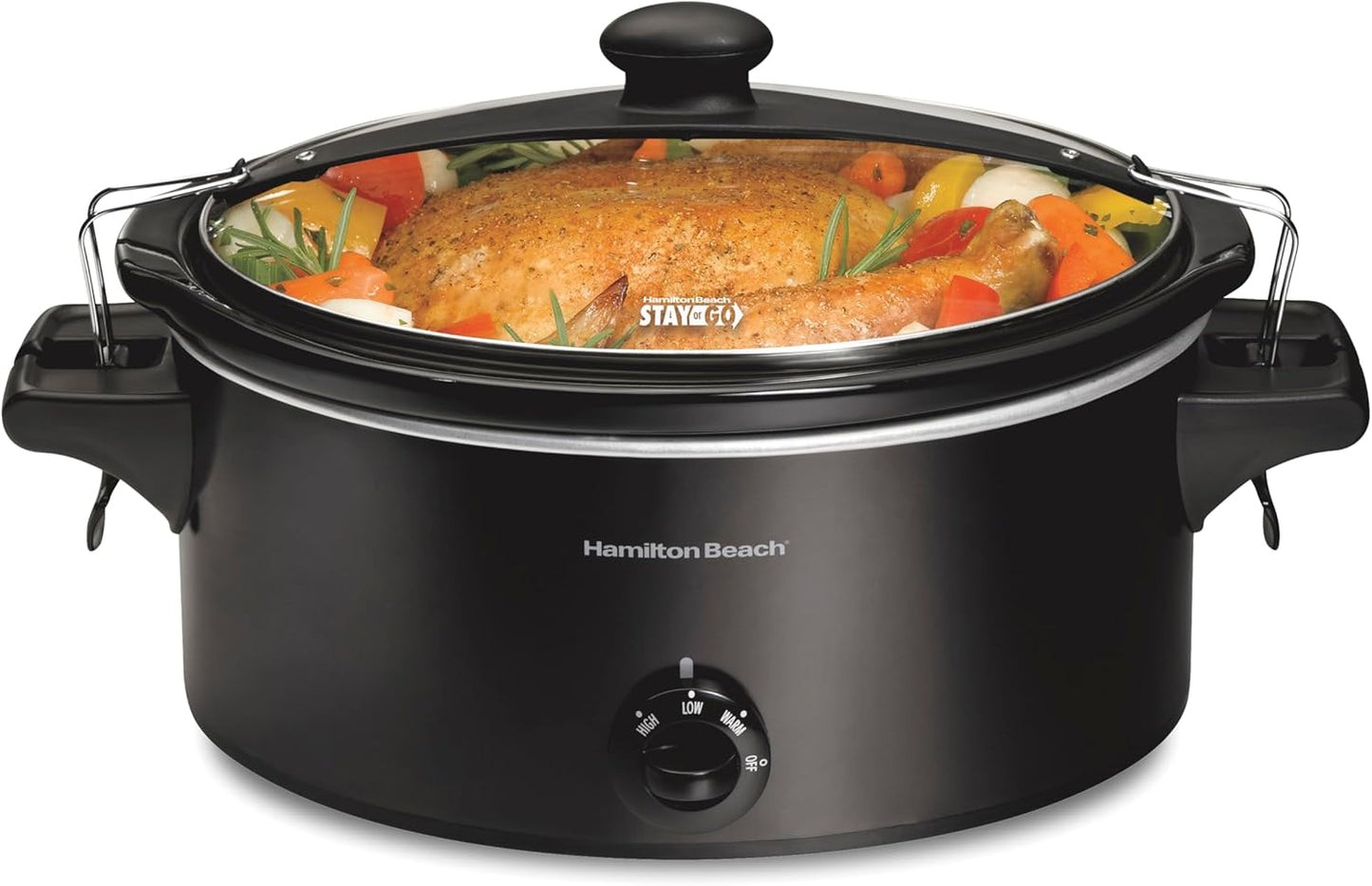 Hamilton Beach Portable Slow Cooker with Lid Lock for Easy Meals