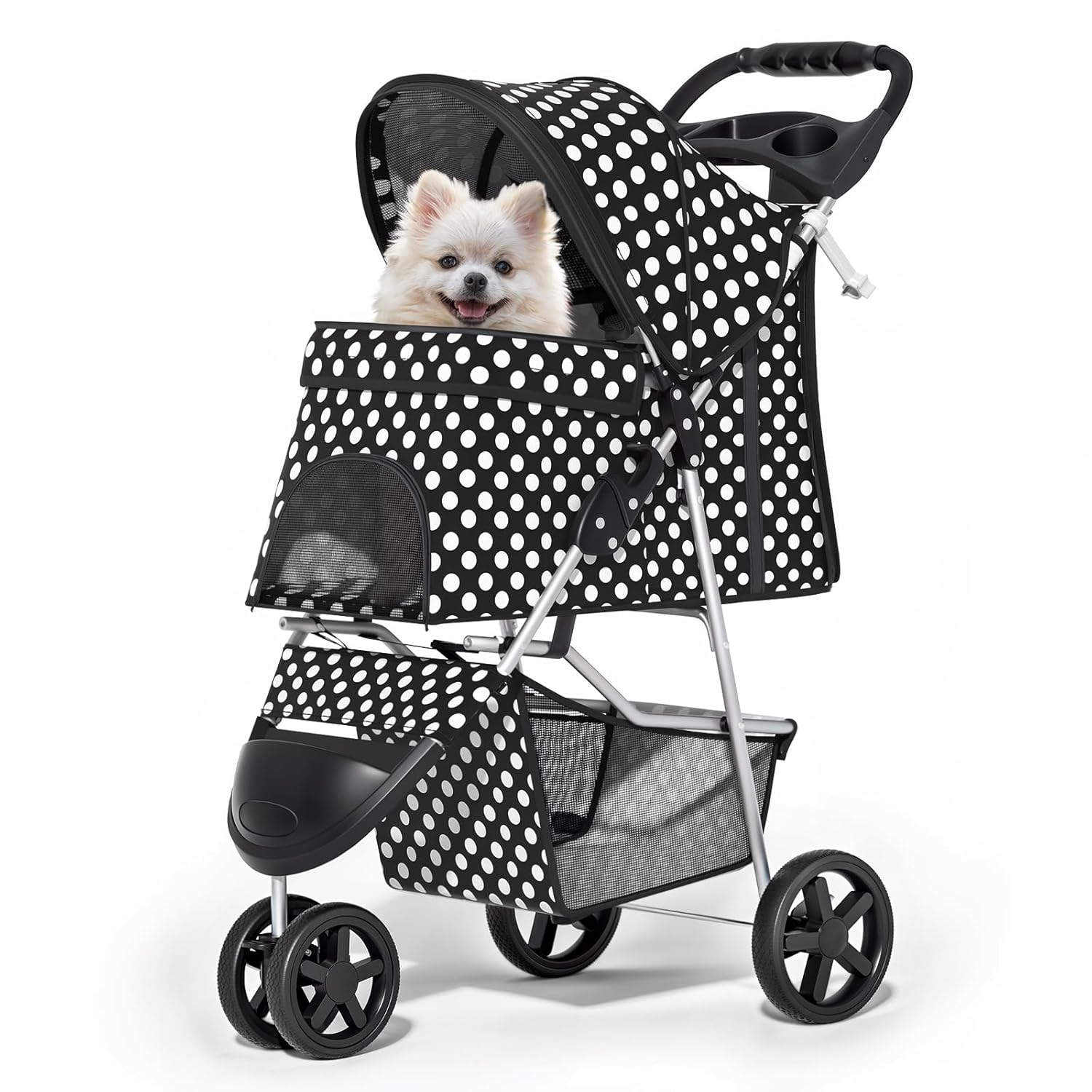 MoNiBloom 3 Wheels Pet Dog Cat Stroller for Small Medium Pets