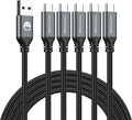 USB Type-C to A Cable 5pack 6ft Braided Fast Charging 3A Quick Charger