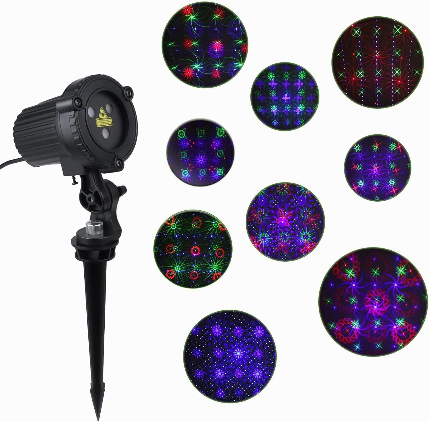 Sparkle Your Outdoors with 18 Pattern Laser Lights!