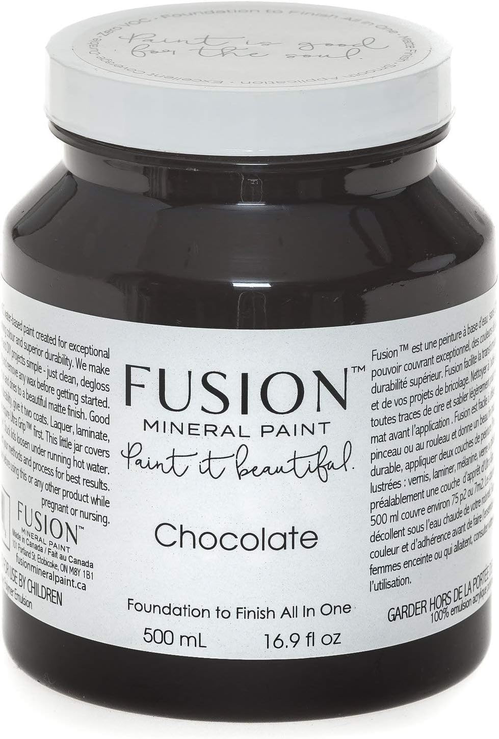 Fusion Mineral Paint 500 ml Chocolate - All In One Solution