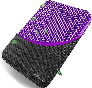 Airllantry Purple Gel Seat Cushion for Back Pain Relief and Comfort