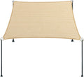 13 ft x 22 ft Beige Straight Edge Sun Shade Sail - Cool UV Protection