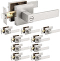 Probrico Square Door Lever Privacy Lockset 10 Pack - Durable Keyless