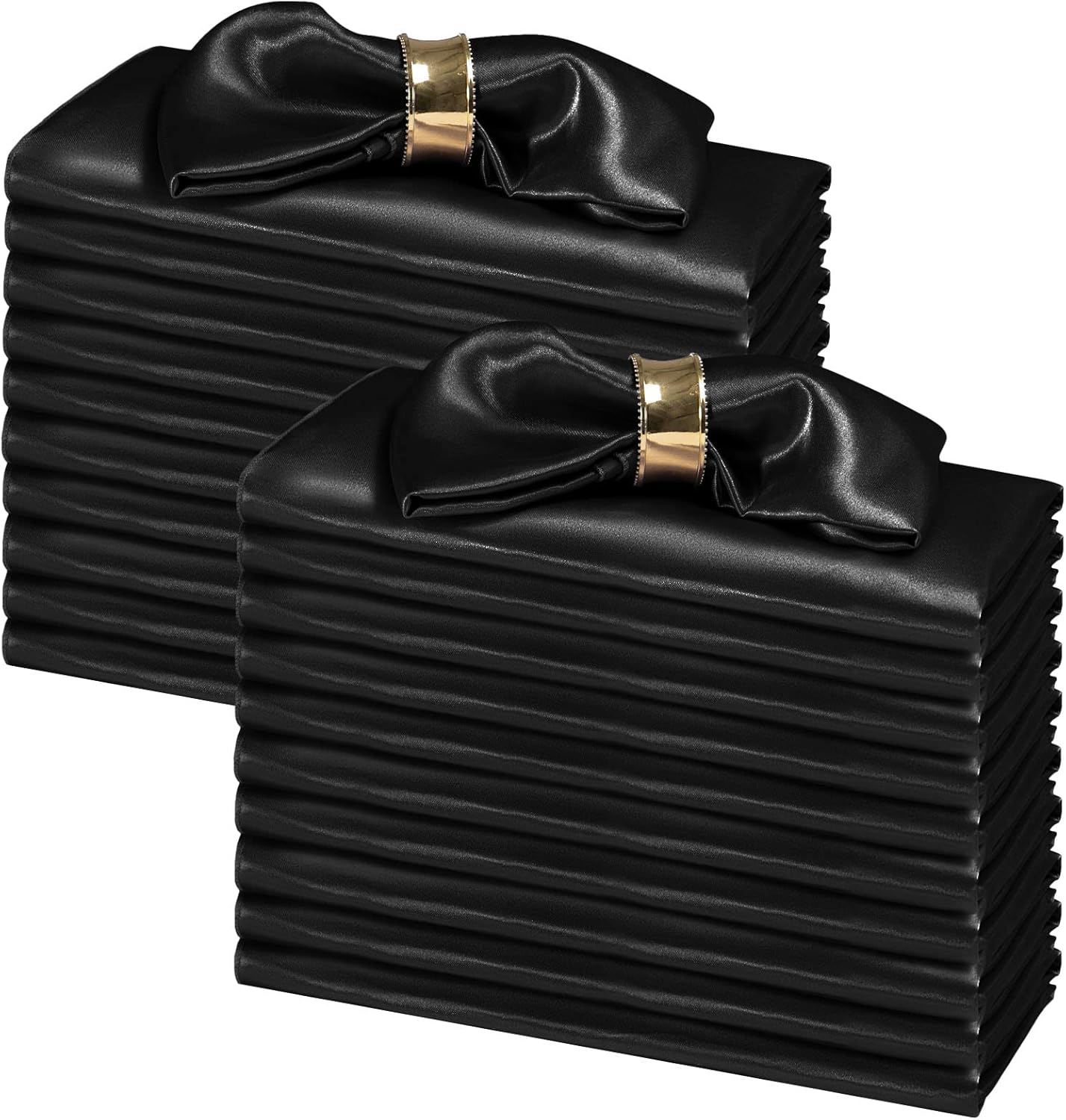 100 Pieces Black Cloth Napkins for Elegant Dinner Events
