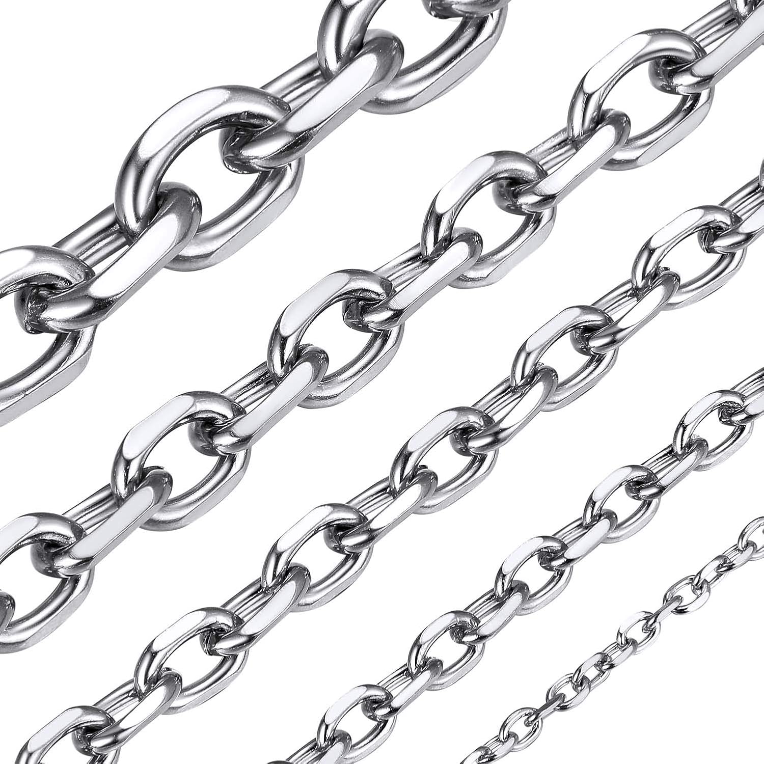 ChainsHouse Stainless Steel Cable Chain Necklaces for All Styles