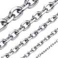 3mm to 12mm Cable Chain Necklace for Men - Gold Black Stainless