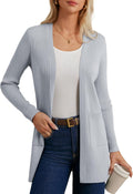 Fall Long Cardigans for Women - Open Front Slim Ribbed Sweater