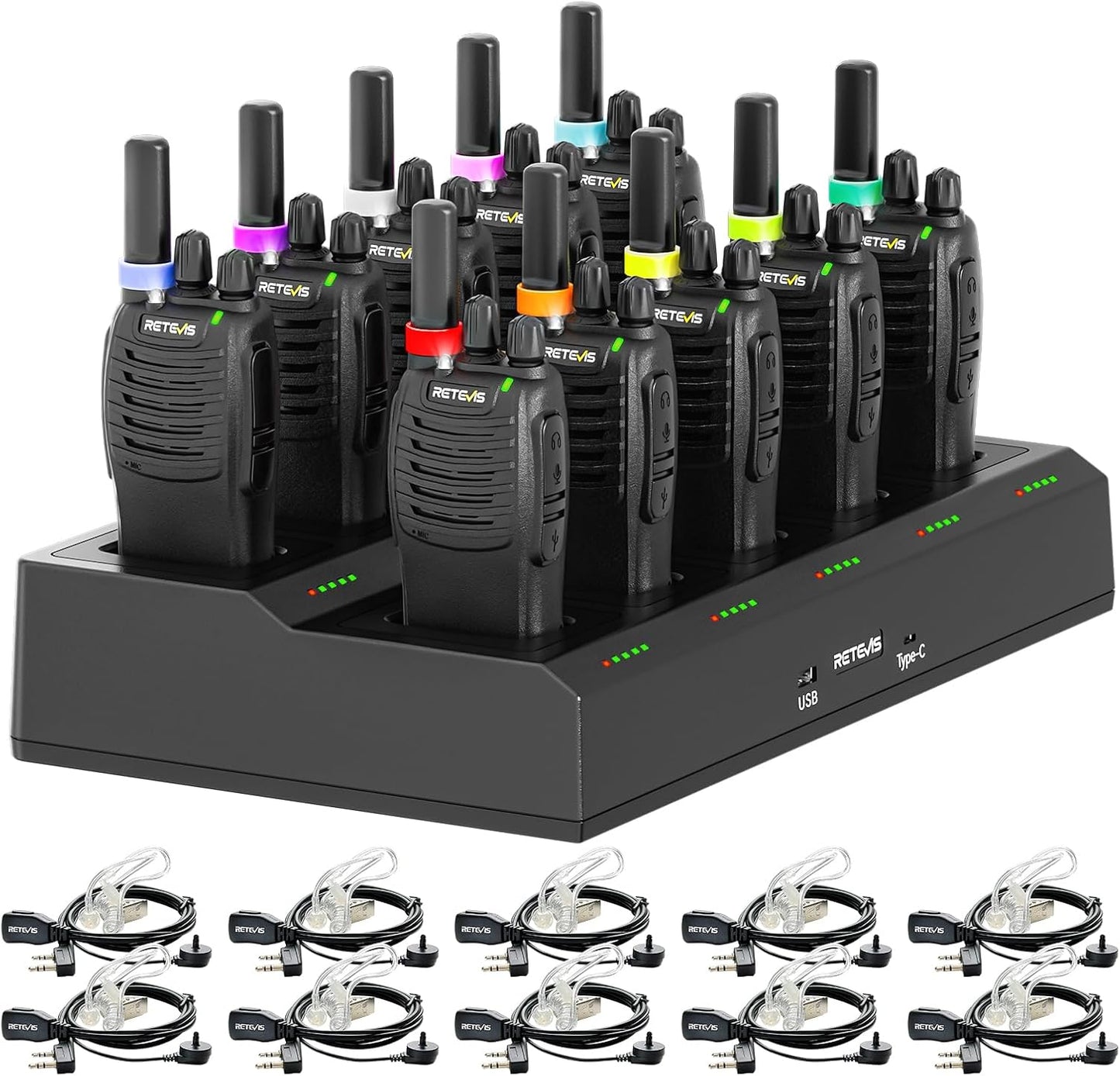 Retevis H-777 Walkie Talkies for Adults with Earpieces and Charger