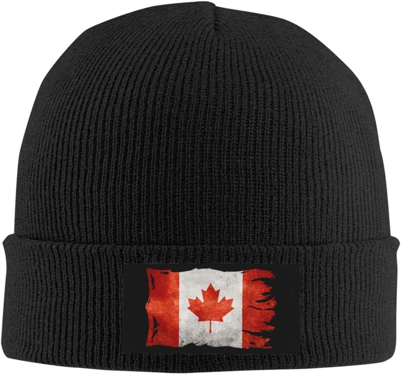 Cozy Vintage Flag Knit Beanie - Warm Winter Headwear