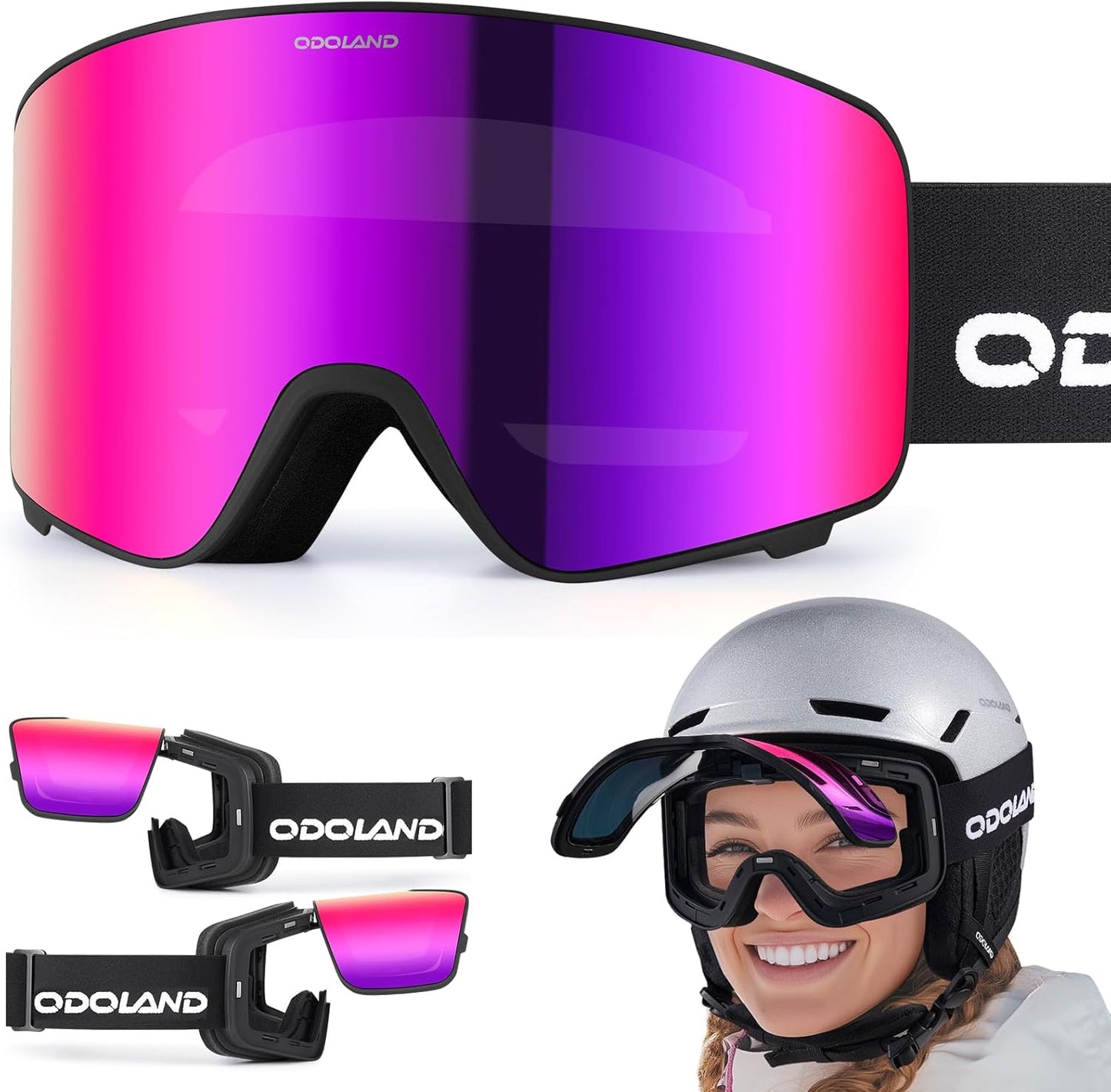 Odoland Ski Goggles: Clear Vision All Day