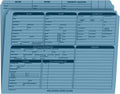 Real Estate Listing Folder Right Panel List - Blue, Pack of 25
